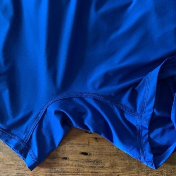 Jofit Golf Skirt Cobalt Blue Embroidered Hem Look Skirt Skort Sz L - Picture 4 of 7